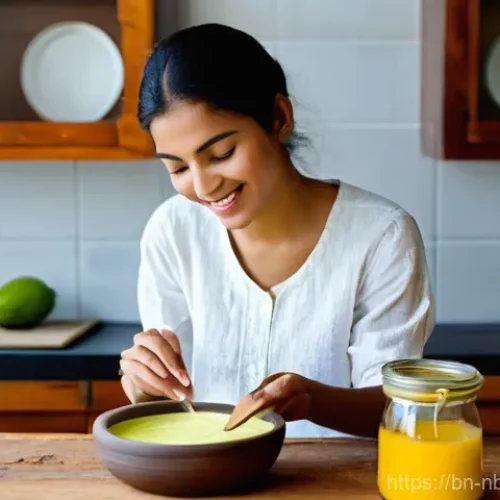 Home 15 천연화장품 화학성분 비교 - **Prompt:** A serene and vibrant woman, appearing to be in her late 20s, with a gentle smile and cle...