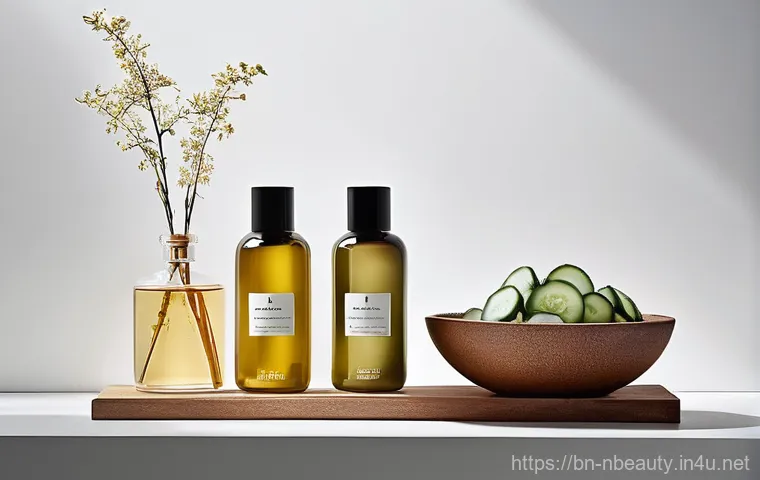 천연화장품 화학성분 비교 - **Prompt:** A serene and vibrant woman, appearing to be in her late 20s, with a gentle smile and cle...