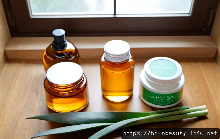 천연화장품 브랜드별 가격 비교 - Photorealistic overhead comparison scene of three unbranded natural skincare product sets arranged i...